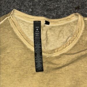 Washed Yellow Crew Neck Tee